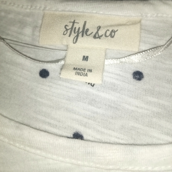 Style & Co Women's Heart Dot print Tiered Tank Top Size Medium NWOT - Picture 7 of 11